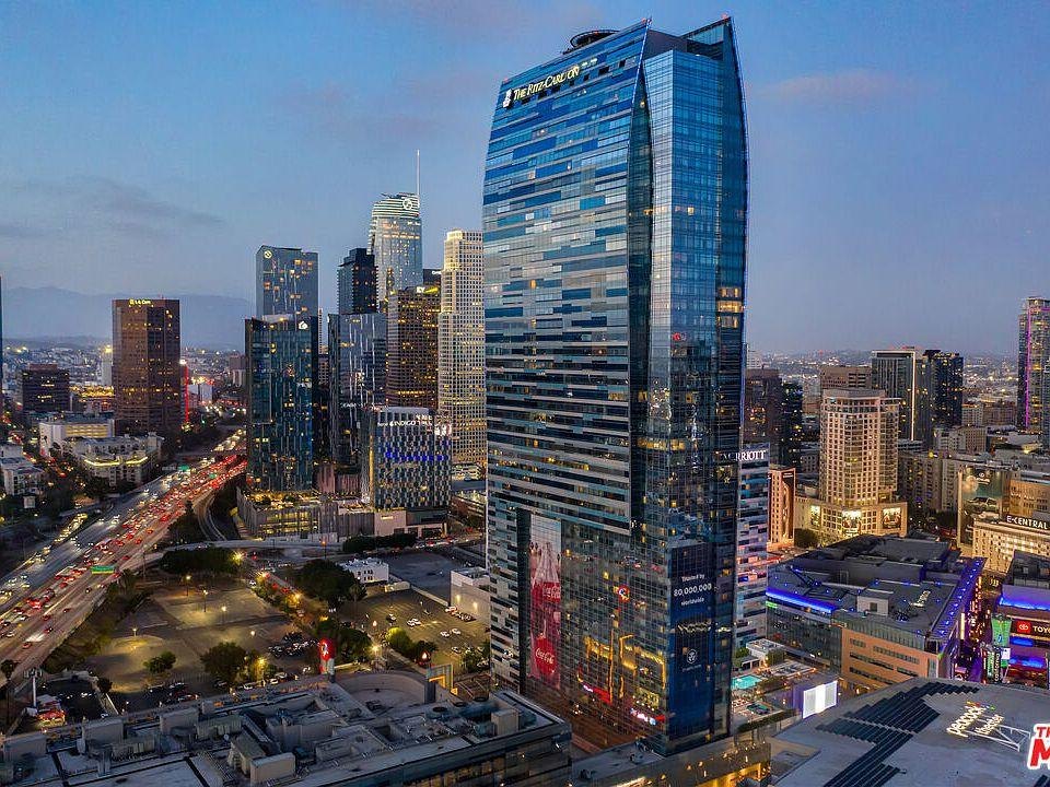 Exterior of Ritz-Carlton Residences at 900 W Olympic Blvd, Los Angeles