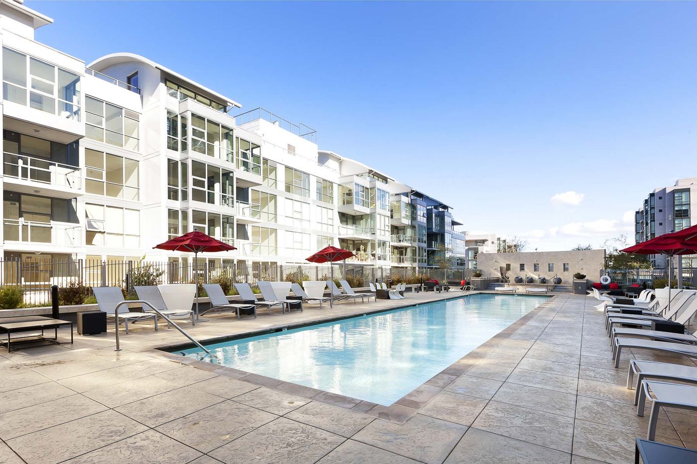 Madrone condominium complex and shared pool, San Francisco